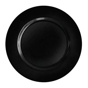Placa de cargador de vidrio negro brillante de 8 pulgadas, plato de estilo INS redondo ecológico con diseño de dibujos animados para ocasiones de fiesta - Product Image 1