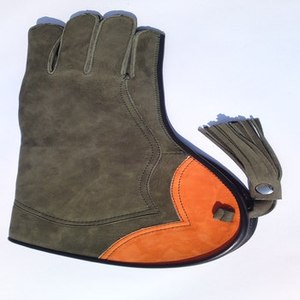 Guante de cuero nobuk de dos capas para cetrería para productos de caza tipo trampa para animales - Product Image 2