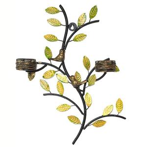 Apliques de Pared de Cristal con Diseño de Nido de Pájaro en Metal Negro para Sala de Estar y Dormitorio - Product Image 1