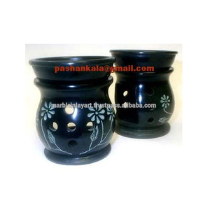 Soapstone Black Aroma Oil Burner - Product Image 1