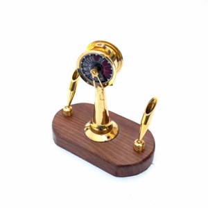 Support de support de stylo en laiton et alliage nautique conception de télégraphe à base de bois pour cadeau de décoration de bureau ou de Table d'entreprise - Product Image 3