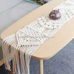 Camino de mesa de macramé bohemio de algodón con patrón geométrico personalizado al por mayor, nuevo estilo de decoración de cocina de India, producto en oferta - Product Image 3