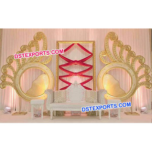 Accessoires de décoration de mariage indien mariage doré accessoires de Style paon décor fabricant de décoration de mariage de Style différent - Product Image 1
