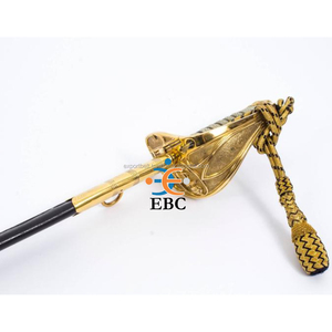 RNR <b>Sword</b> Knot Ceremonial <b>Sword</b> Belt Gold Platted Buckle Anchor Symbol Custom Flag Raising <b>Sword</b> Gold Hilt and Gold Scabbard - Product Image 5