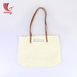 กระดาษที่สวยงามฟางถุงชายหาด,ทอผักตบชวากระเป๋าชายหาดในเวียดนามขายส่ง - Product Image 5