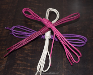 เชือกผูกรองเท้าผ้าฝ้ายเคลือบเงาสวมใส่สบายและทนทานมีคุณสมบัติการพิมพ์ตัวอย่างฟรี - Product Image 3