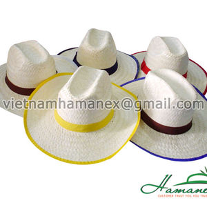 หมวกคาวบอยหรูหราในสไตล์การตรวจสอบธรรมดาโลโก้ที่กำหนดเองสำหรับทุกเพศของหมวกฟาง - Product Image 1