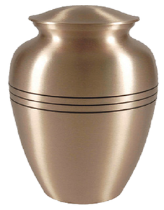 Set of Two Glossy Antique Finishing Metal Cremation Urn Commercial Equipment <b>Funeral</b> <b>Supplies</b> Columbarium - Product Image 2