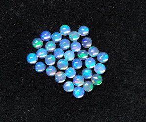 AAA qualité 5mm éthiopien opale Cabochon feu naturel bonne couleur forme IGI certifié traité thermiquement pierres précieuses en vrac bijoux - Product Image 2