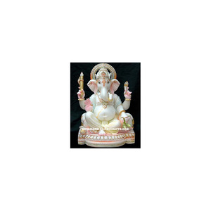 White Marble Ganesha Statue - Product Image 1