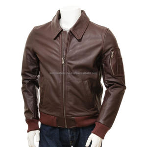 Vestes en cuir pour hommes de haute qualité en cuir véritable, chaudes pour l'hiver, à col montant, doublure antibactérienne, vente chaude - Product Image 1