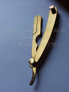 Navaja de Afeitar Recta de Una Sola Hoja, No Eléctrica, Chapada en Oro, Desechable, con Tornillo de Tensión, para Hombre, Hecha en Pakistán, Se Acepta PayPal - Product Image 4