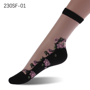 2023 all'ingrosso fiori <span class=keywords><strong>sexy</strong></span> moda cina <span class=keywords><strong>donna</strong></span> calzini corti estivi personalizzati in pizzo alla caviglia - Product Image 5