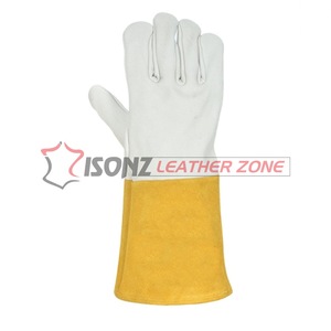 ถุงมือเชื่อมหนังวัว ISONZ ขนาด 14 นิ้ว ป้องกันการลื่น ทนความร้อน ป้องกันไฟ สำหรับงานเชื่อม TIG/MIG - Product Image 6