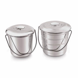 Cubos de Acero Inoxidable con Tapa - Product Image 1