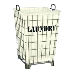 Cesta de lavandería de uso doméstico moderno cuadrado de alambre de hierro - Product Image 1