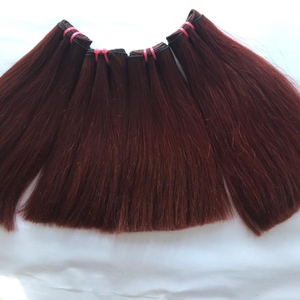 Extensiones de cabello humano virgen vietnamita alineado con cutícula, colores Borgoña, súper doble, recto, al por mayor - Product Image 3