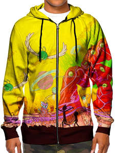 Vente en gros de sweats à capuche colorés à fermeture éclair pour hommes, style de base, grande taille - Product Image 4