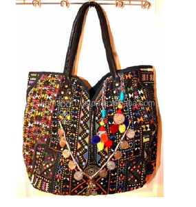 Handmade Designer Unique Ethnic Vintage <b>Indian</b> Multi Color Tribal Gypsy Tote <b>Bag</b> Shopping <b>Bag</b> for Women - Product Image 1