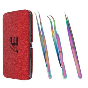 Ensemble de 3 pinces à cils pour extensions, pinces volume, pinces de précision pour extensions de cils 2026 - Product Image 1