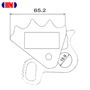 AHY-632 Dispositivo de Agarre de Cuerda de Aluminio con Ojo de 12-16 mm para Cuerda Sintética, Protección Contra Caídas - Product Image 2