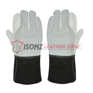Guantes de Soldadura ISONZ de Cuero Vacuno de Primera Calidad, Forrados de Algodón, Protección Contra Salpicaduras de Metal Fundido Tipo B, con Protección para el Pulgar - Product Image 5
