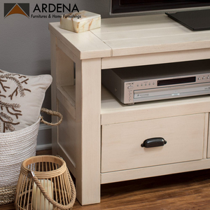 Soporte de TV de madera de caoba antiguo Simple moderno, mueble de TV de madera maciza, fácil instalación, mesa de TV blanca de Indonesia, sala de estar - Product Image 4