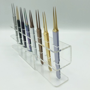 Pinzas de extensión de pestañas de aislamiento recto tipo A de acero inoxidable sostenible Nuevo producto ecológico para extensiones de pestañas - Product Image 6