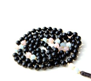Black Tourmaline 108 <b>Yoga</b> Mala Beads Spiritual Mala Necklace Necklaces BOHEMIA WOMEN'S <b>Gift</b> Party HINDUISM Unisex Rose Quartz - Product Image 2