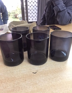 <b>Black</b> Glass Votive <b>Candle</b> <b>Holder</b> with Thick Smoke Effect for Home Christmas Decorations - Product Image 2