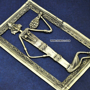 Incroyable murale 3D Dhokra Jali murale murale encadrée sur mesure pour une décoration intérieure unique, un art ethnique et une décoration intérieure élégante - Product Image 3