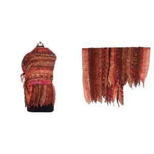 Hermosa larga y ancha Multi Colo15 tiras Wrap bufandas Indian Sari parches bufanda Reversible bufanda de rayas coloridas Vintage seda - Product Image 1