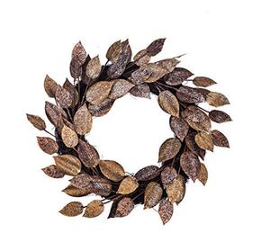 Metal Leaves Wreath for Home <b>Wall</b> Decor - Product Image 1