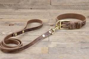 ใหม่ล่าสุดหนังHandmadeสุนัขปลอกคอทองเหลืองทอง,สัตว์เลี้ยง,Customหมวดหมู่WDS-0076 - Product Image 4