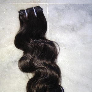 Extensiones de cabello humano crudo indio Remy superventas cabello de cabeza completa de cabellos humanos de templo de la India - Product Image 1