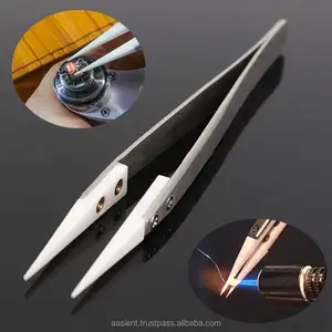 Ceramic Tipped Stainless Steel Tweezers Fine Pointed Tip Heat Resistant Hot Sale