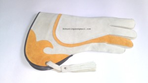 Guante de cuero de ante de tres capas para cetrería para trampa de animales - Product Image 4