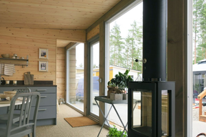 <span class=keywords><strong>Maison</strong></span> en <span class=keywords><strong>bois</strong></span> miniature durable de conception européenne moderne avec de grandes fenêtres, forme rectangulaire pour une utilisation en <span class=keywords><strong>jardin</strong></span> - Product Image 2