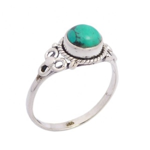 Special Design Turquoise Gemstone <b>Ring</b> Handmade 925 Sterling Silver Jewelry <b>Rings</b> for Unisex Gift - Product Image 1