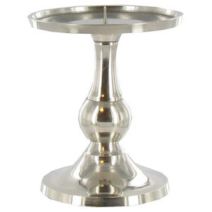 Bougeoir en métal au Design moderne fait à la main avec métal en Aluminium et finition de couleur argent faite à la main - Product Image 1