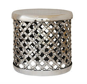 Taburete de mesita de noche decorativo para el hogar, moderno taburete de METAL con forma redonda - Product Image 4