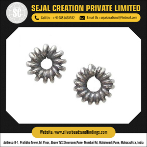 Perles de Rava en argent sterling fin de luxe Perles en métal en vrac de luxe pour bijoux - Product Image 3