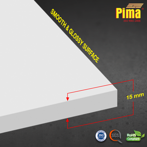Panel de PVC Blanco Liso para Muebles de Baño, 15 mm (5/8 pulgadas), 4x8 pies – Tablero de Carcasa Enchapable para Muebles Modernos de Baño - Product Image 4