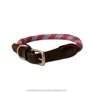 Handmade Eco-Friendly <b>Dog</b> Harness Luxury Braided Cotton Rope Leather Handle Metal Buckle Solid for Medium Large <b>Dogs</b> for - Product Image 2