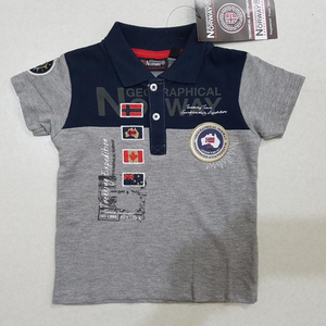 2018 conçu broderie imprimé garçons Polo à manches courtes qualité coton vêtements adultes enfants printemps saison marque - Product Image 1