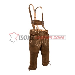 Custom Bavarian Lederhosen, Kniebund Hosen, Men ledersosen trachten Lederhosen pantalones de cuero con tirantes (Bavarian Garments - Product Image 1