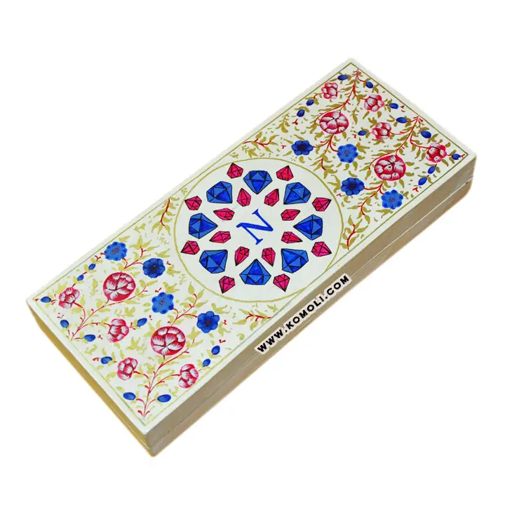 인도 손으로 만든 craved 직사각형 사용자 정의 페인트 나무 기념품 상자 도매 나무 보석 상자 장식 나무 상자