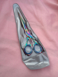 Ciseaux à revêtement multicolore en acier inoxydable, ciseaux japonais pour Salon de coiffure et barbier, étiquette privée, de haute qualité - Product Image 4