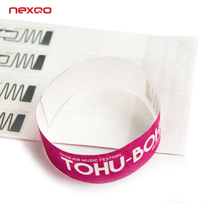 RPW01-pulsera de papel térmico, NFC, RFID, desechable, con impresión personalizada