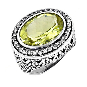 Zircon cubique 925 bijoux en pierres précieuses faits à la main en argent Sterling Quartz citron naturel de qualité supérieure pour les mariages en gros usine - Product Image 1